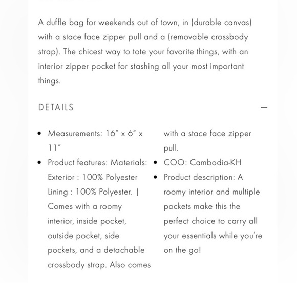 Alice + Olivia by Stacey Bendet Black & White Striped Duffel Bag - Picture 7 of 7